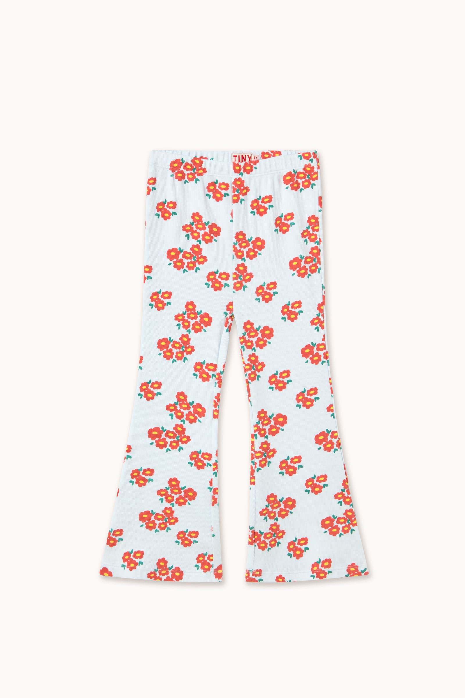 tinycottons blossoms rib pant/ice blue | cachecache609