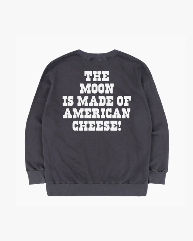 UK発　コレクターズ・アイテム　「TSPTR x PEANUTS 」 'The Moon is made of American cheese! '  Sweatshirt Vintage Black  GOTS認証100% オーガニック・コットン　