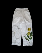 vintage lace pants yellow bouquet