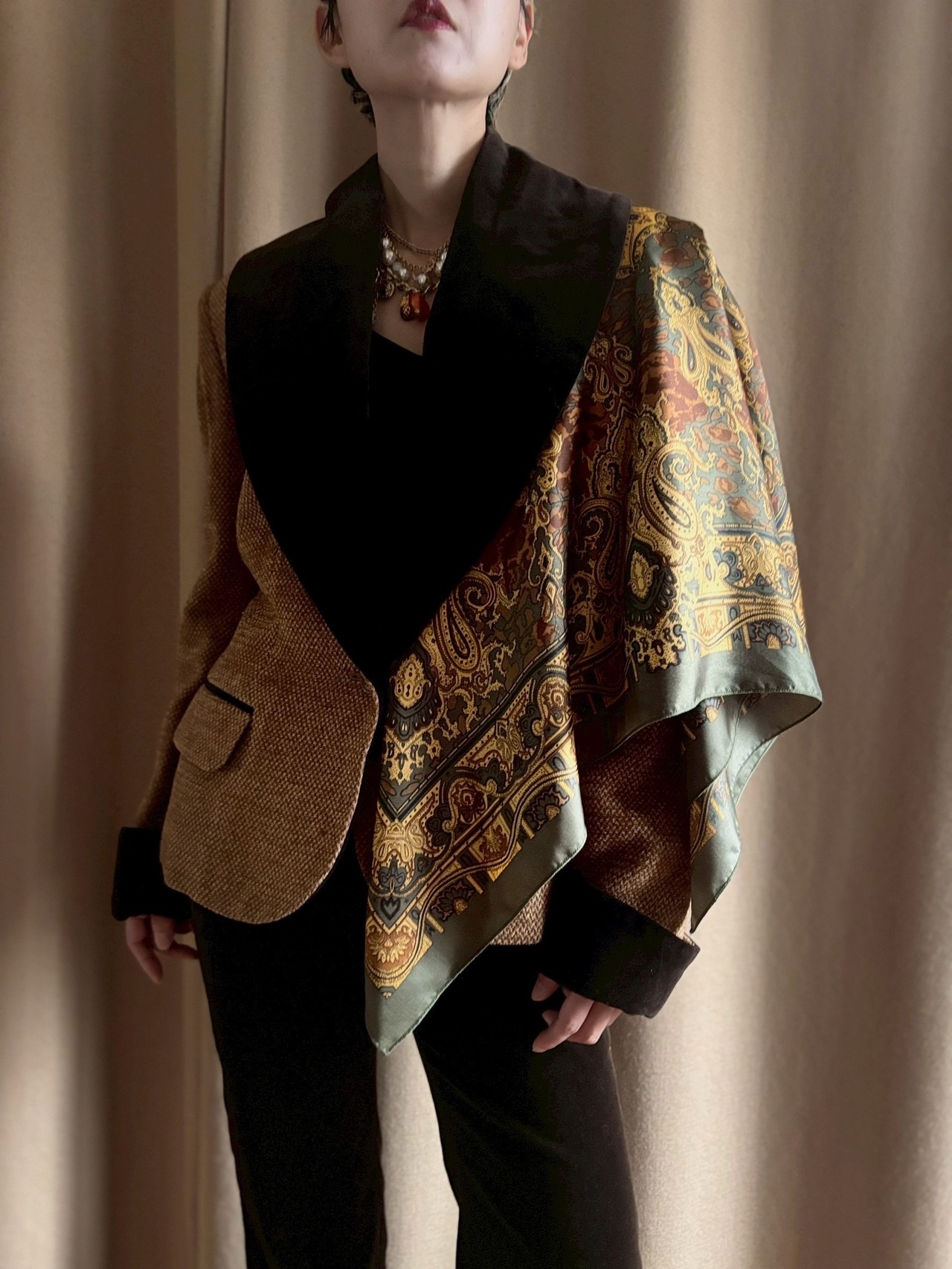 broach & scarf rétro set jacket-5070-11