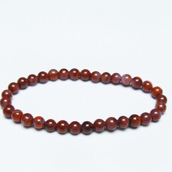 ナンホーンアゲート ブレスレット 6mm 南紅瑪瑙 ブレス 一点物 メール便可 [M便 1/10] 111-42149
