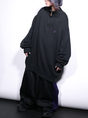 "POLO Ralph Lauren" XXXB over silhouette half-zip sweater