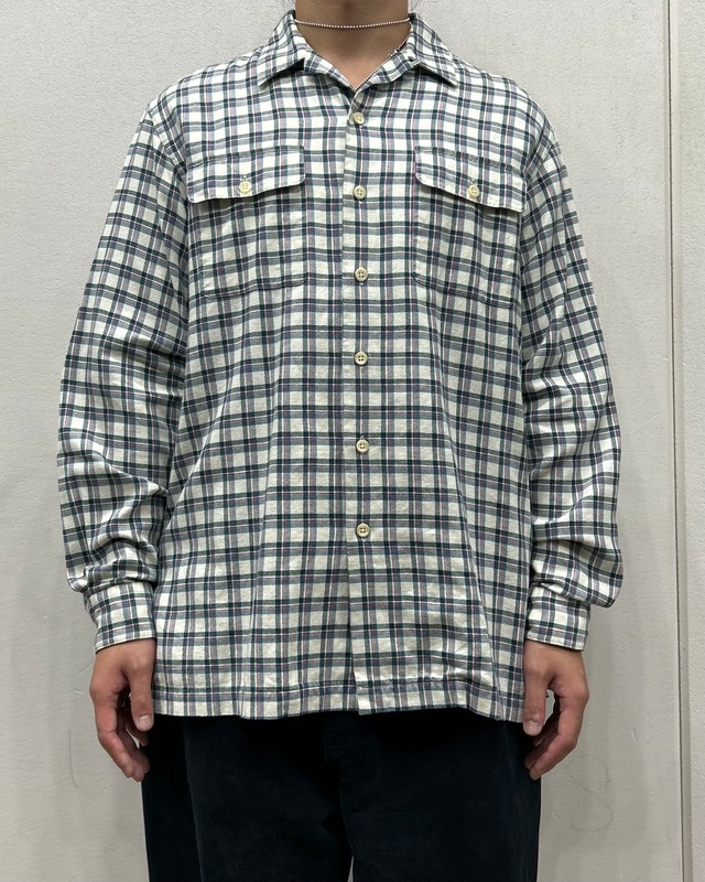 90's Polo Ralph Lauren Open Collar Check Shirt【下北沢店】