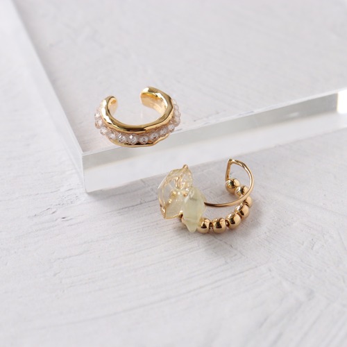 EAR CUFF || 【通常商品】 DAISY EAR CUFF SET F || 2 EAR CUFFS || GOLD || FBC024