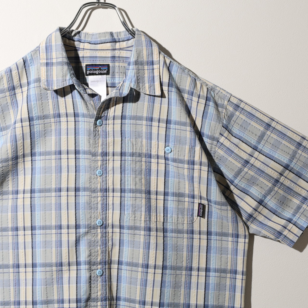 美品 M 09年 Puckerware Shirt Patagonia パッカーウェアシャツ パタゴニア  シアサッカー