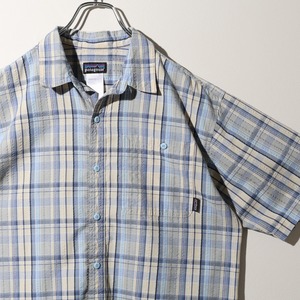 美品 M 09年 Puckerware Shirt Patagonia パッカーウェアシャツ パタゴニア  シアサッカー