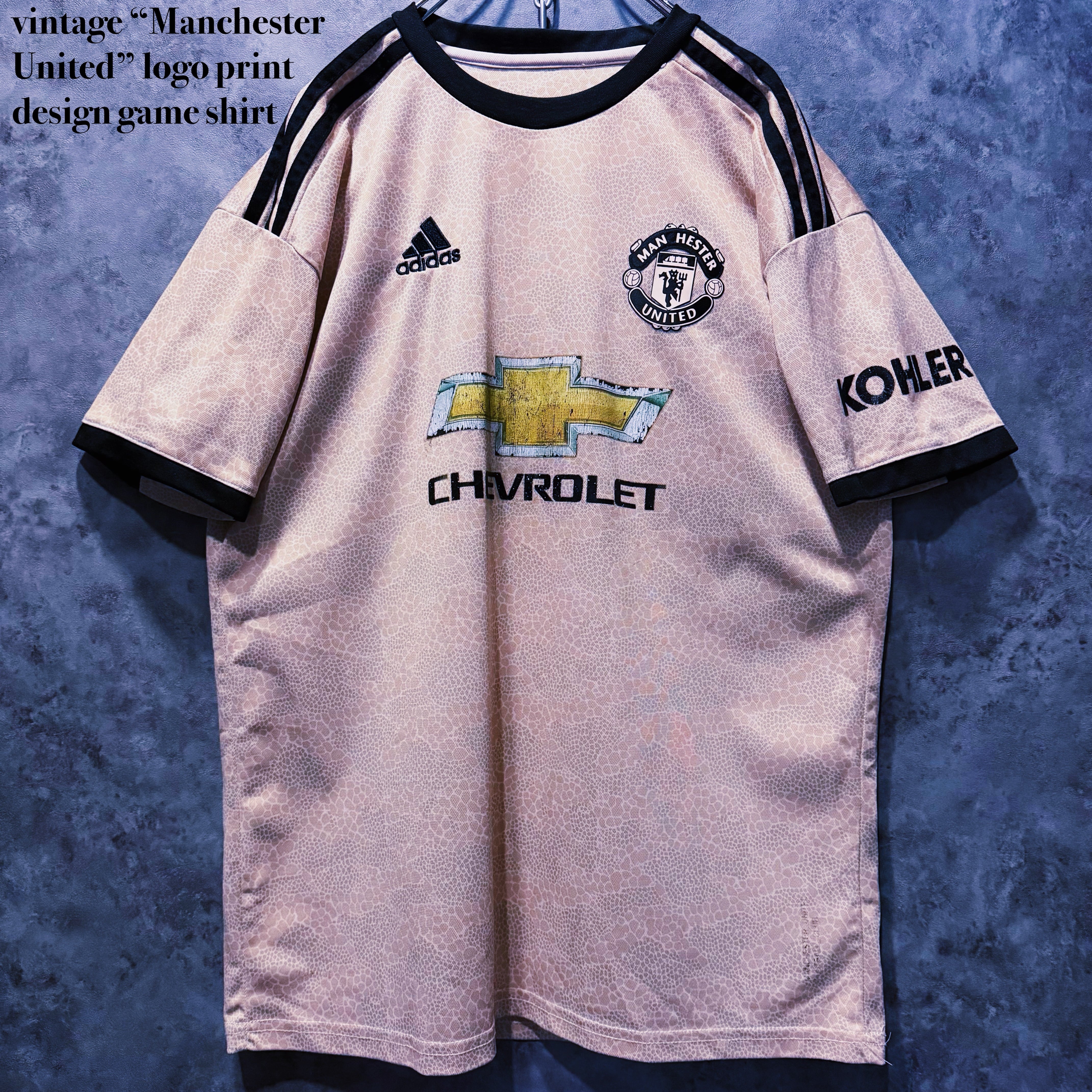 【doppio】vintage “Manchester United” logo print design game shirt