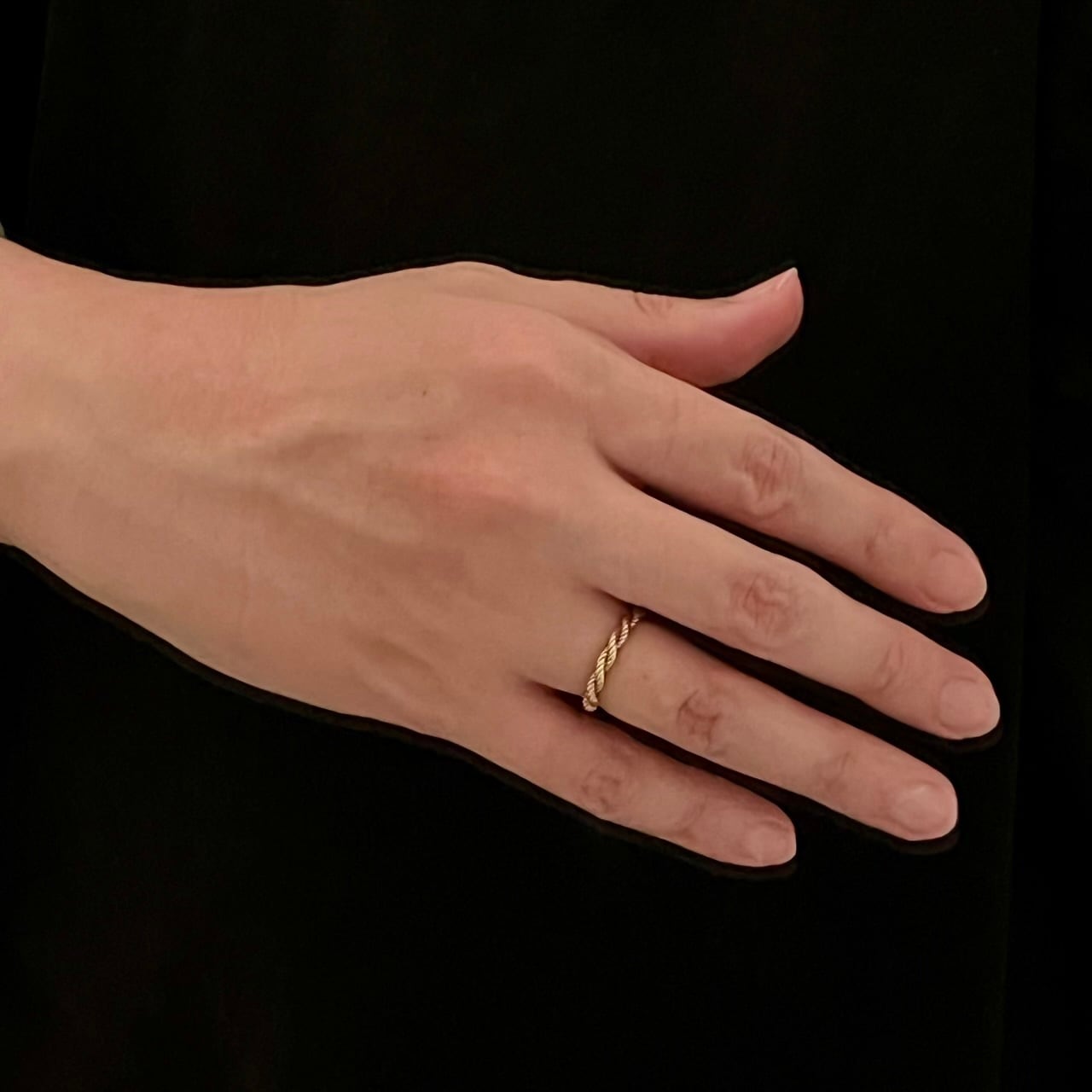 VINTAGE TIFFANY & CO. 14K Gold Twist Rope Ring | ヴィンテージ