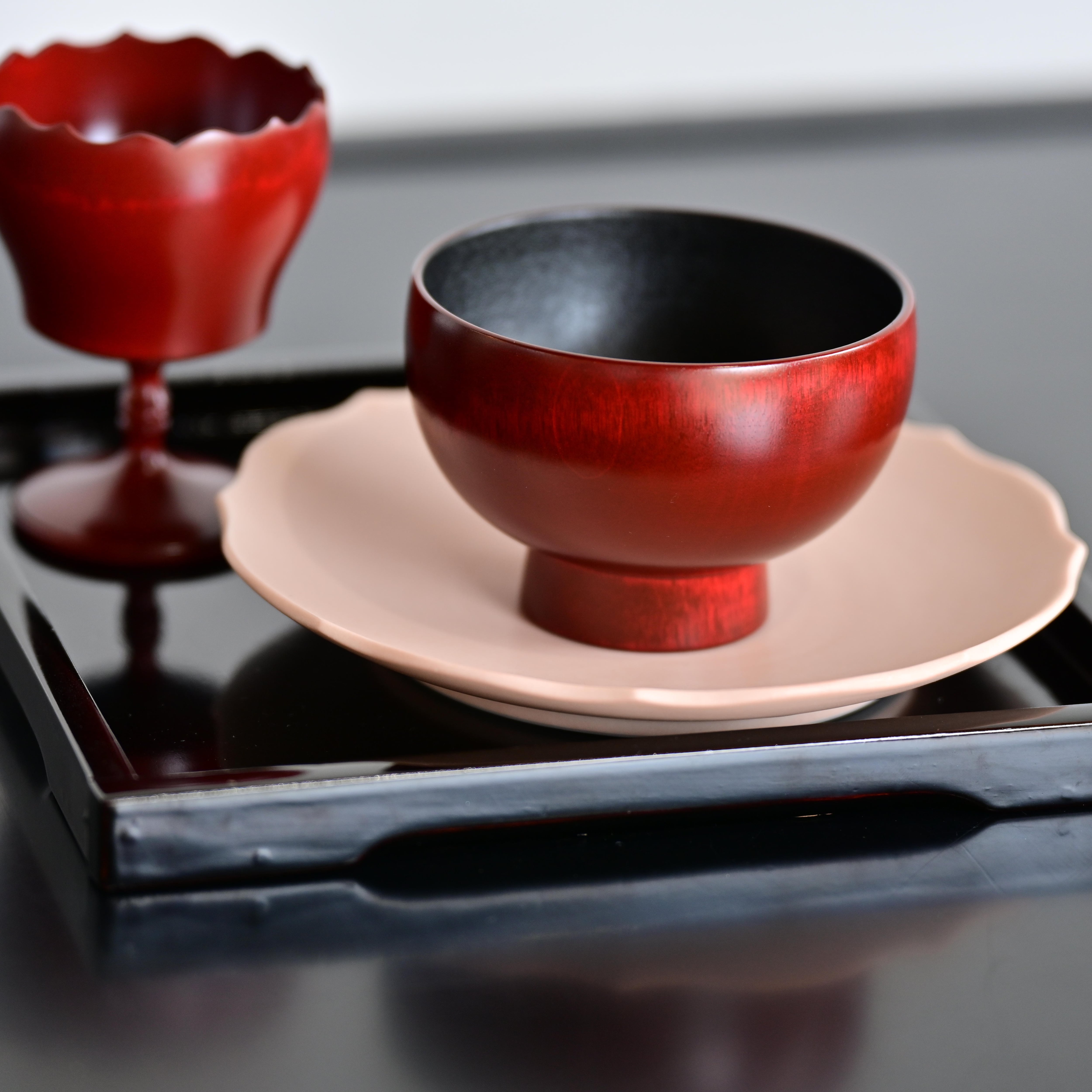 奥の麻衣子 漆 ぐい呑 豆鉢 2個 漆器 奥の麻衣子 漆 ぐい呑 豆