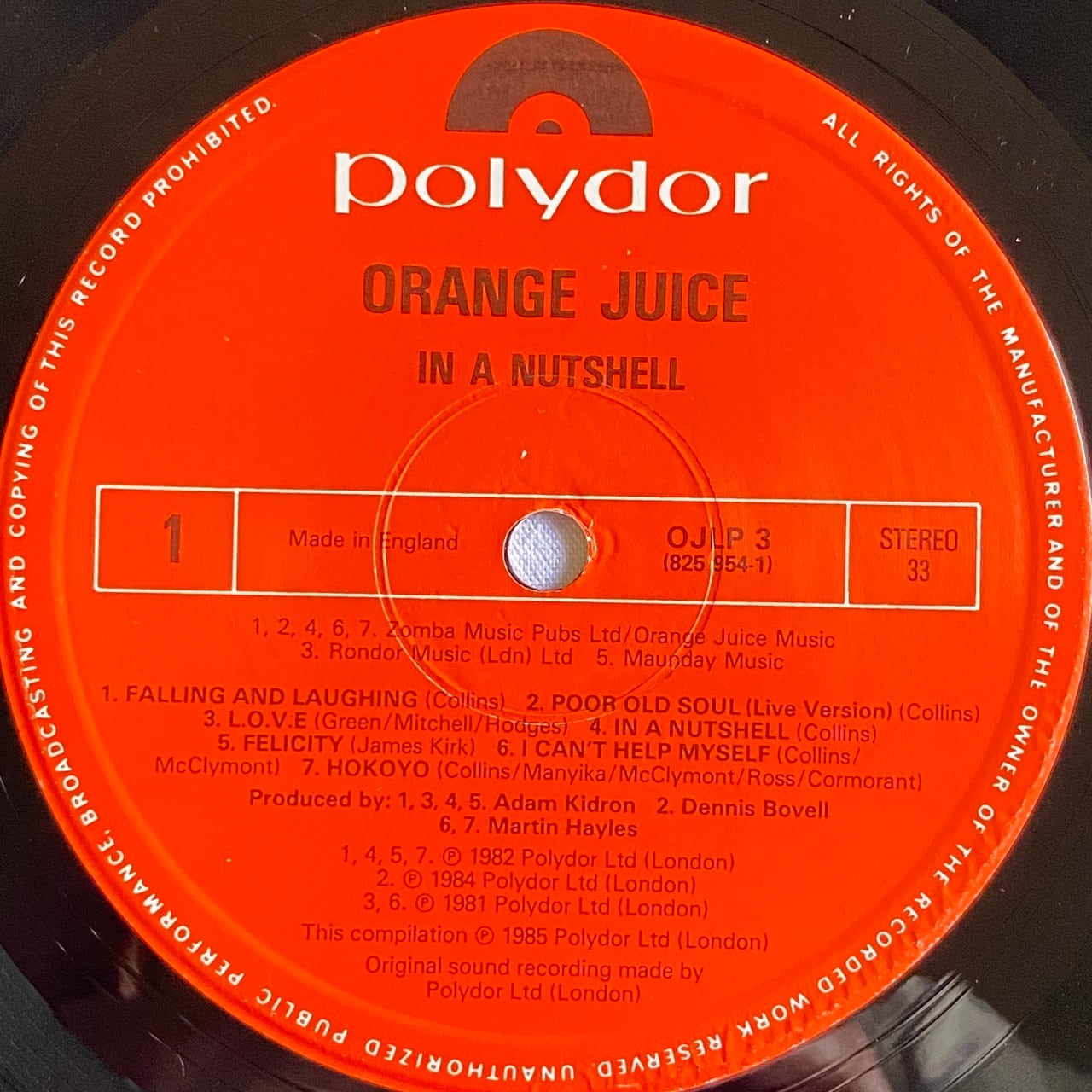 Orange Juice The Orange Juice LP レコード ORANGE JUICE / RIP IT UP