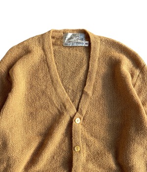 Vintage 80s Alpaca knit cardigan -beige/Pebble Beach-