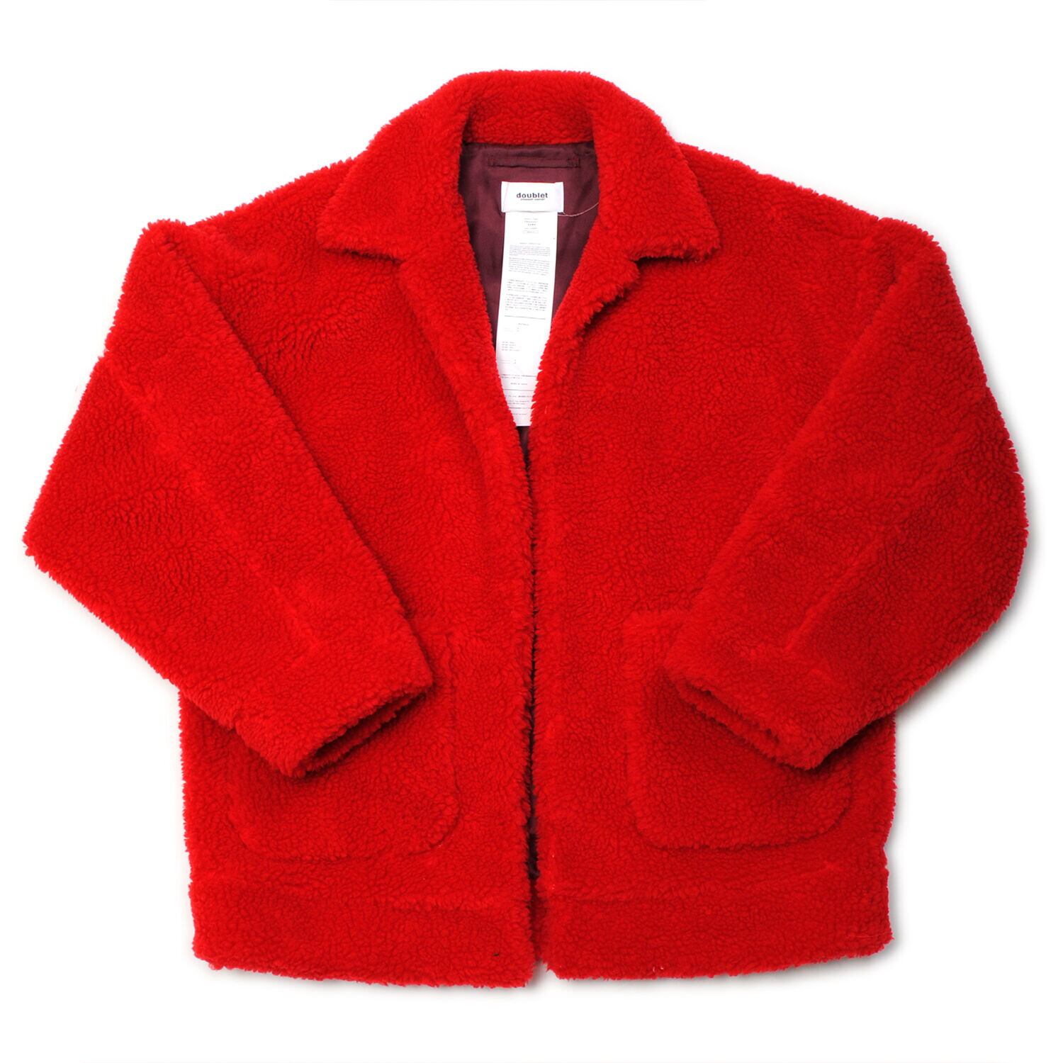 doublet HAND-PAINTED RECYCLE FUR JACKET(RED) 21AW04BL123 | IAAAM