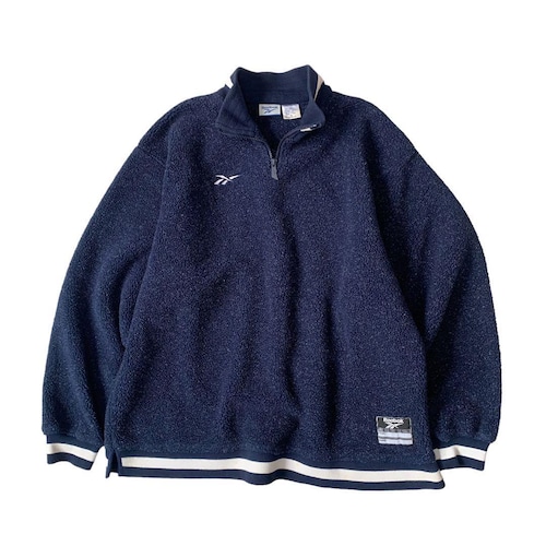 "90s Reebok" half zip fleece