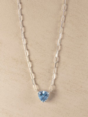 Blue Topaz Triangle Necklace