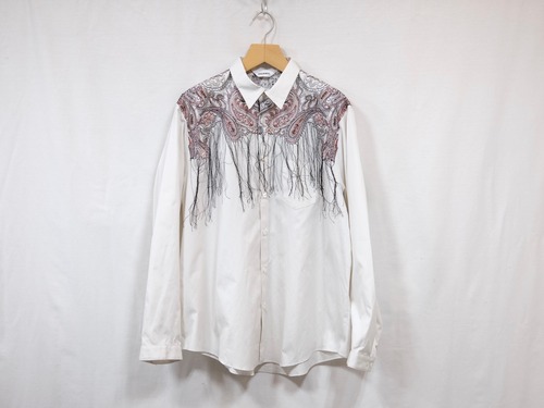 DIGAWEL” Shirt (generic)③ paisley embroidery Sky Gray”