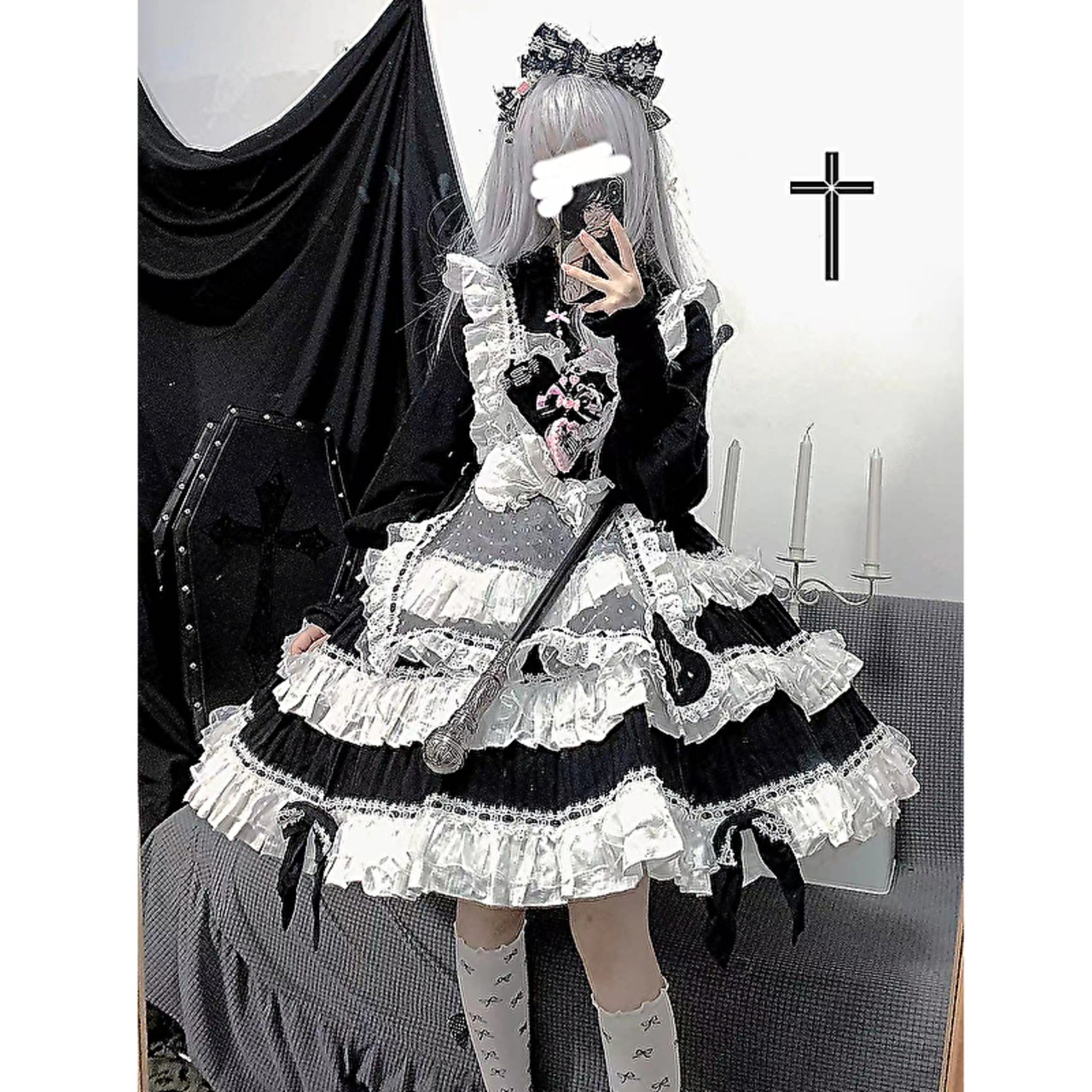 サブカル系 地雷ロリータ クラロリ ステージ衣装 JSK ケーキスカート 