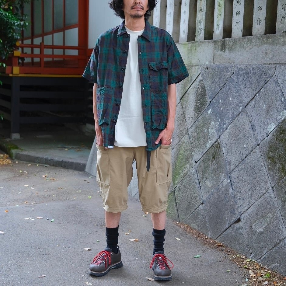 SASSAFRAS(ササフラス) Digs Crew Half 1/2-Black Watch-(SF-262353