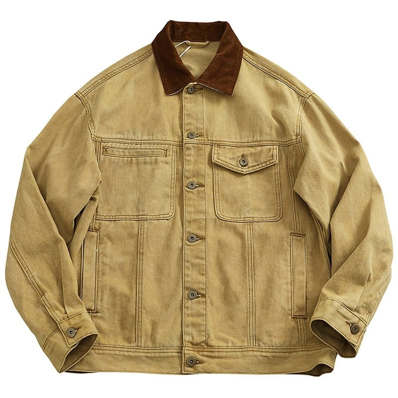 Corduroy collar jacket 3092