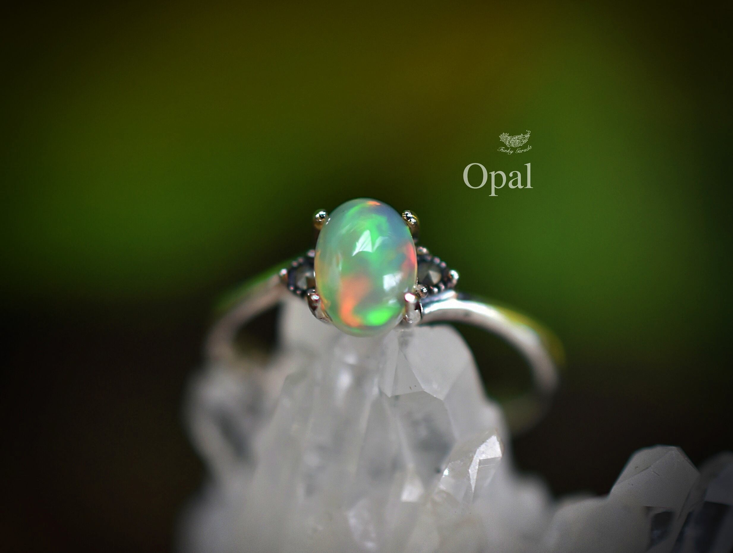 大きめインパクト★プレシャスオパール シルバーリング1058