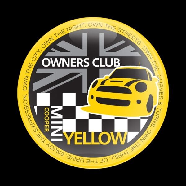 ゴーバッジ(ドーム)（CD0386 - MINI OWNERSCLUB YELLOW） - 画像1