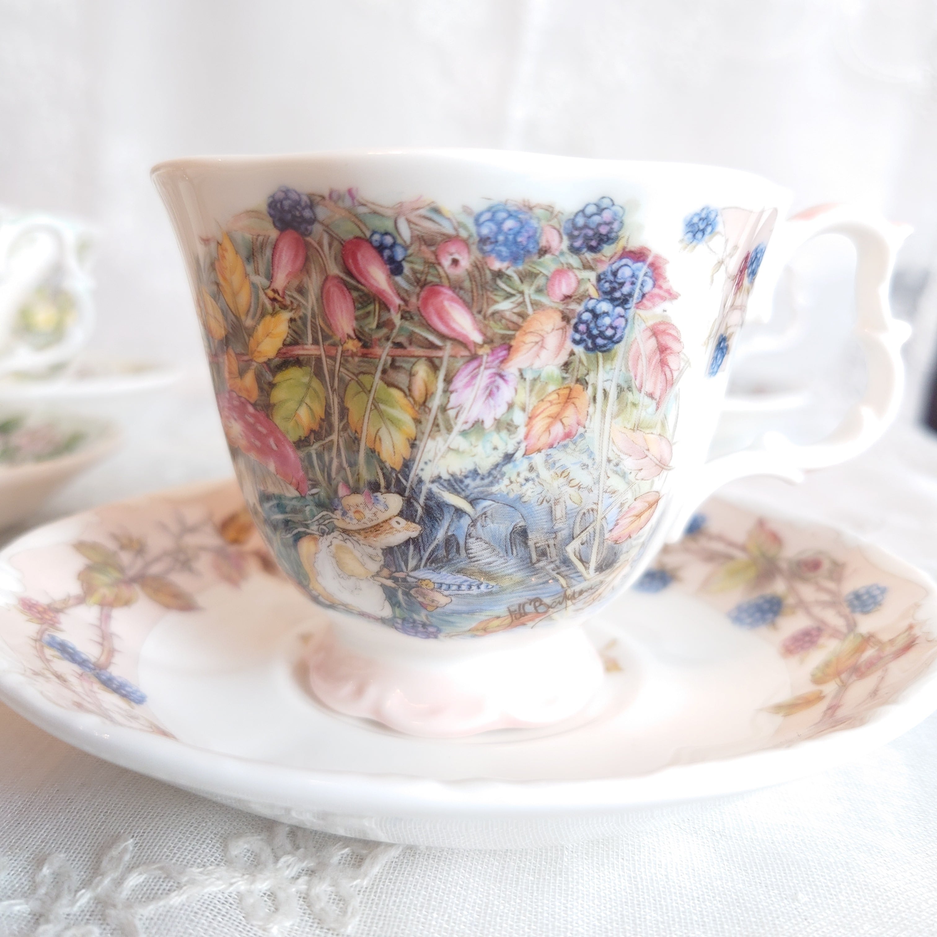 ロイヤルドルトン ブランブリーヘッジ カップ＆ソーサー 四季シリーズ