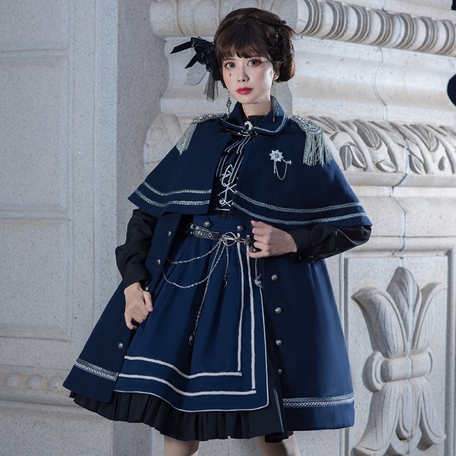 マント オリジナル 中世 軍服風 ミリタリー ゴスロリ コスプレ コスチューム 病み可愛い ビジュアル系 バンギャ コンカフェ イベント 衣装 原宿系 10代 代 モード系ファッション専門店 With U