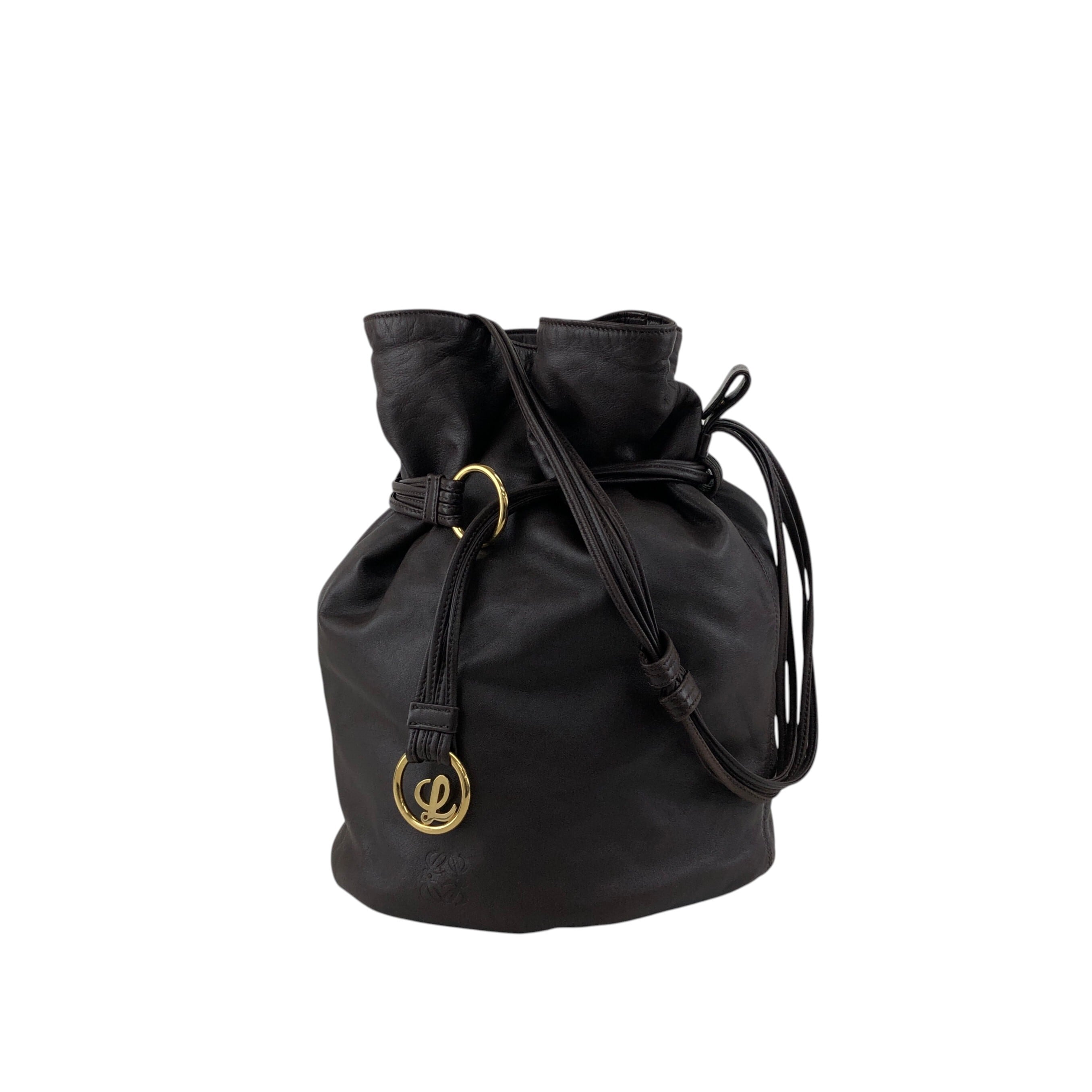 LOEWE ロエベ ショルダーバッグ ブラウン アナグラム ナッパレザー