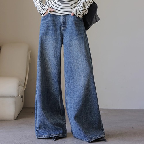 バギーデニムパンツ ・19730