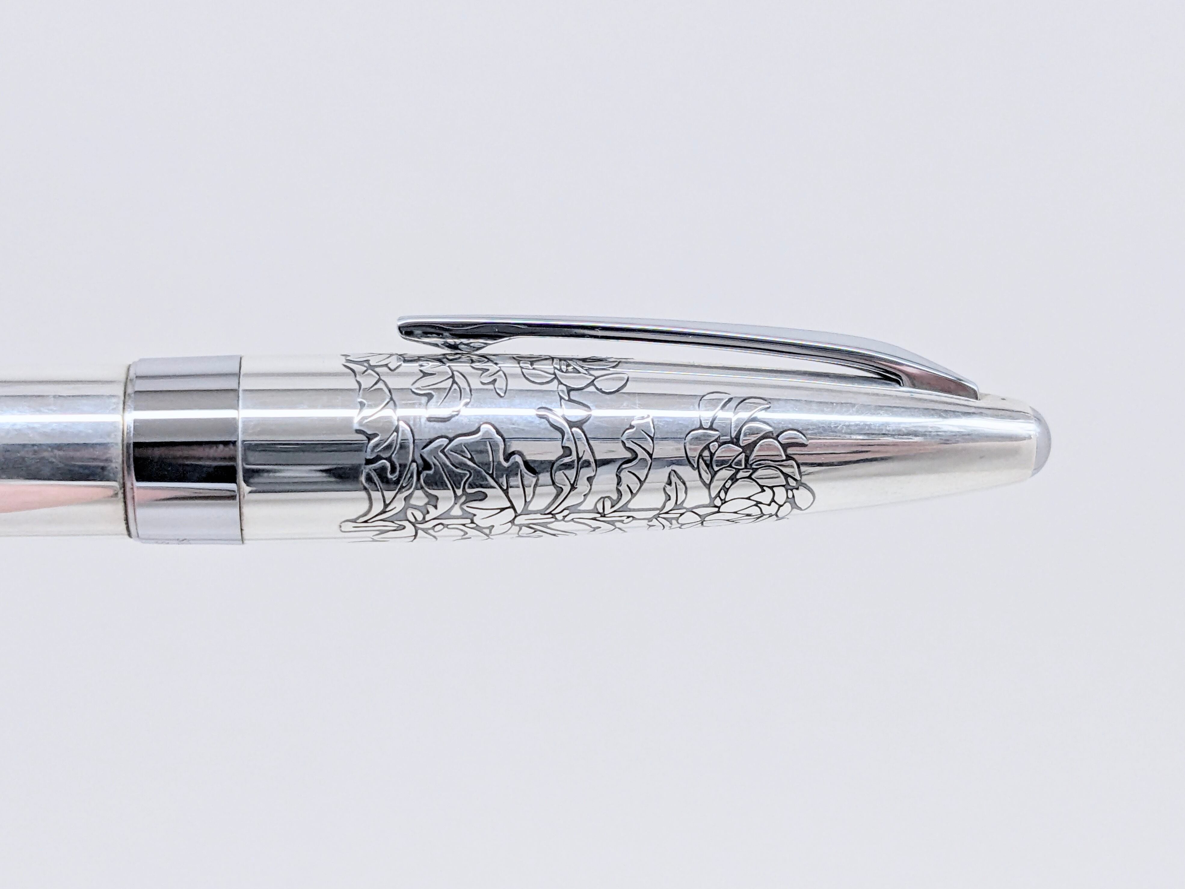 Pilot Custom シルバー 万年筆 18K 1976 パイロット カスタム 菊 PILOT CUSTOM （細字） 18K 03039 | 川口
