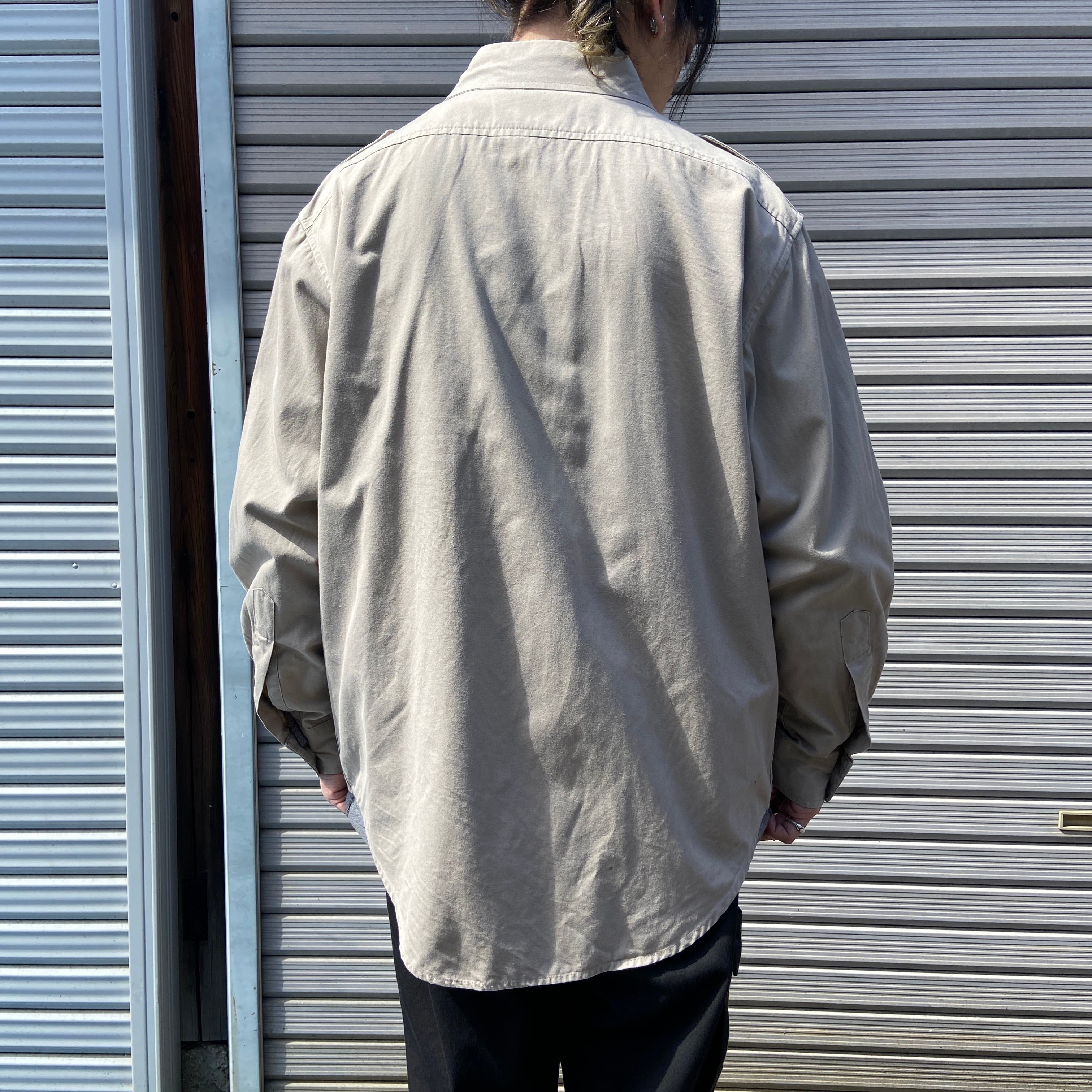 90年代 Eddie Bauer エディーバウアー サファリシャツ 長袖シャツ