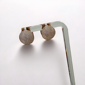 SPHERE SHINE EARRINGS 18K コーティングリングピアス