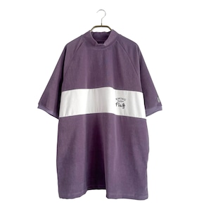 HIGH GAUGE PILE MOCK NECK SHIRT -PURPLE-