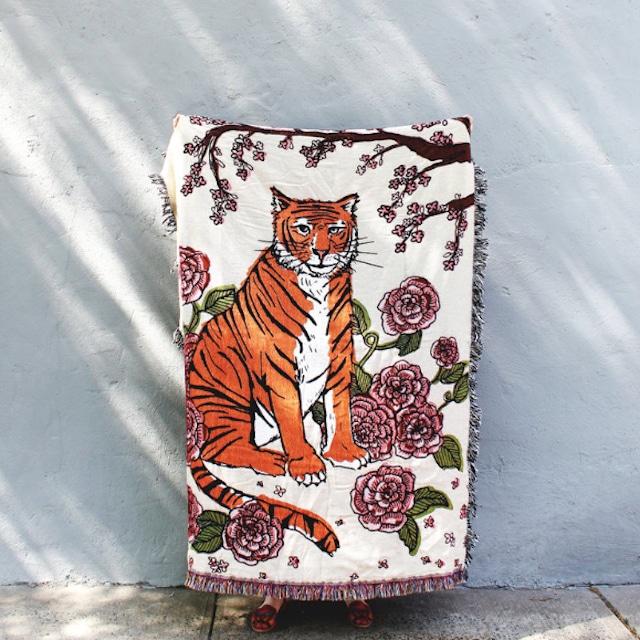 CALHOUN&CO.  TIGER ROSE TAPESTRY BLANKET　タペストリーブランケット