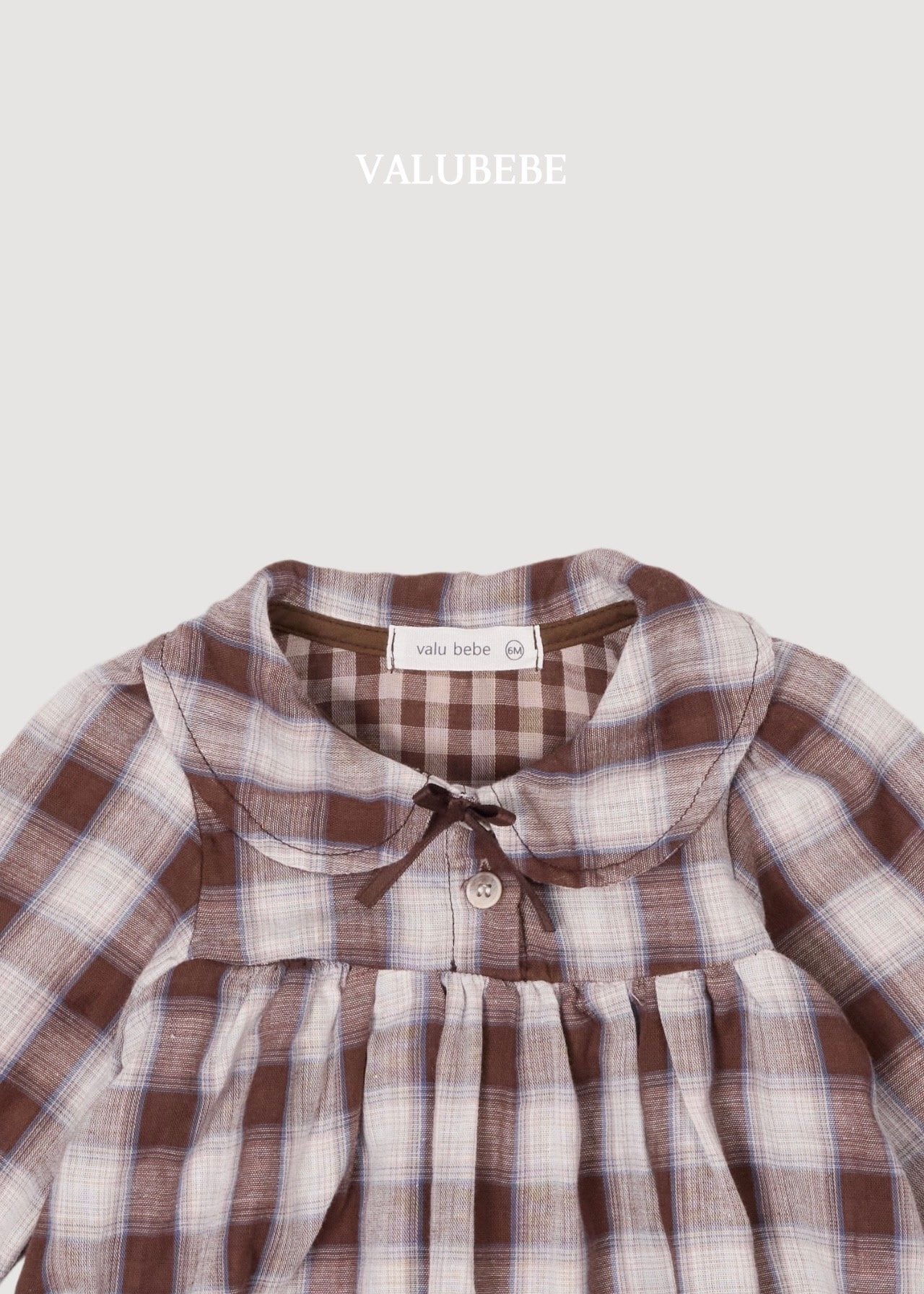 送料無料【予約】/ チェックリボンロンパース / valubebe