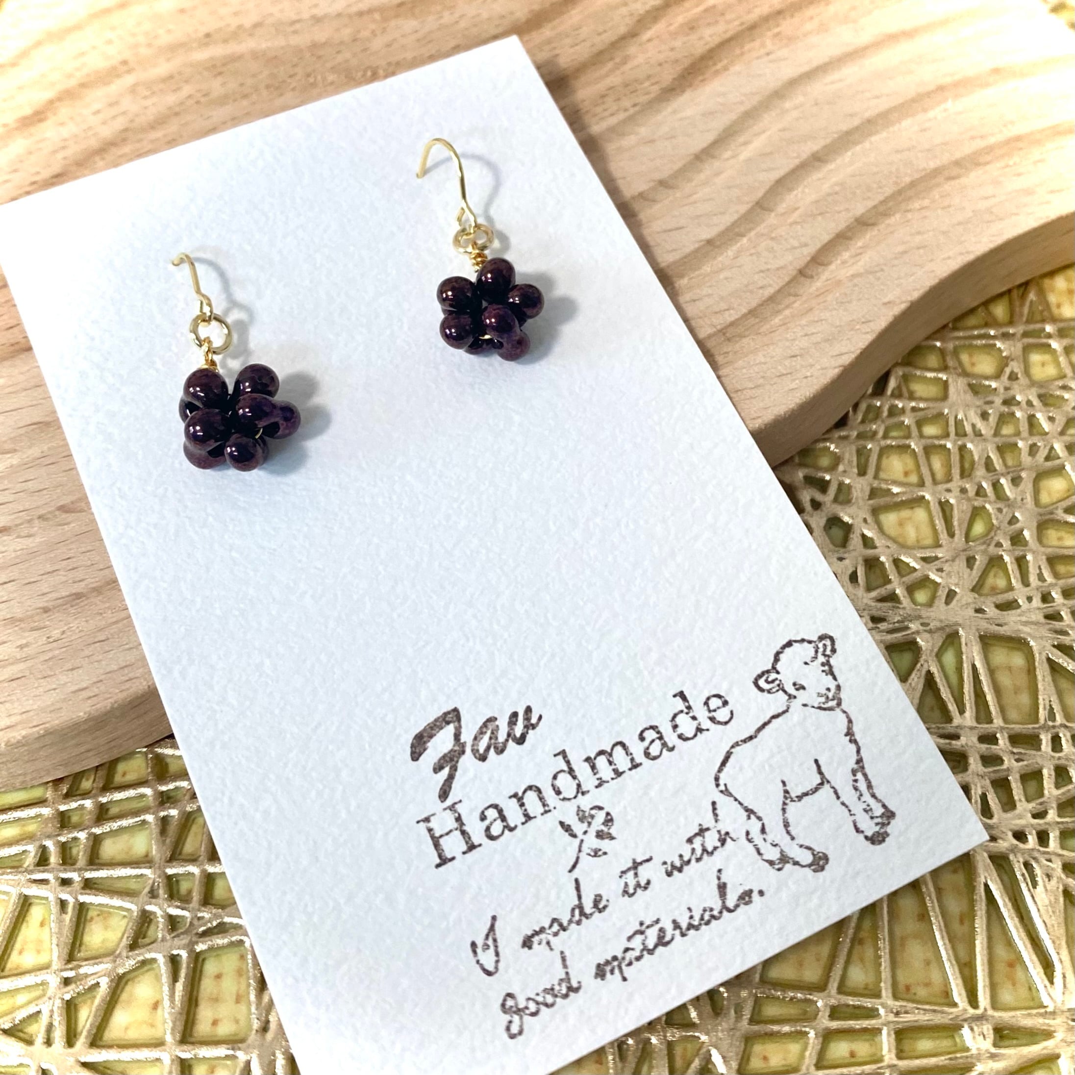 ファルファーレ シンプル チョコ ピアス・イヤリング | Fav handmade