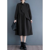 アシメ切替 ギャザー ワンピース 00427