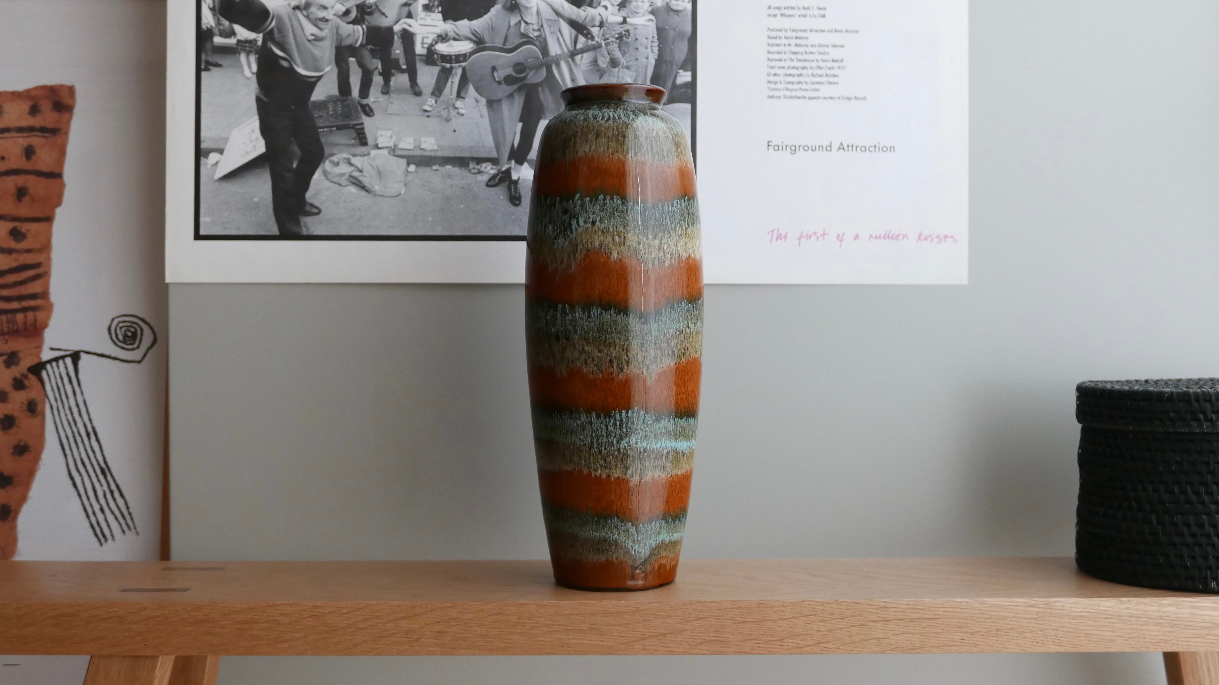 ワイルドな縞のフラワーベース " old japan "