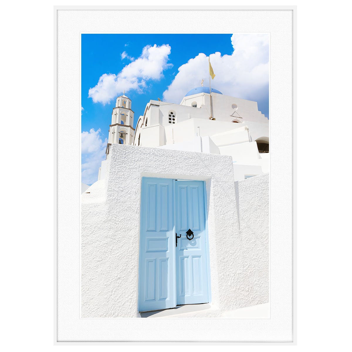 ギリシャ 風景写真 サントリーニ島 インテリアアートポスター額装