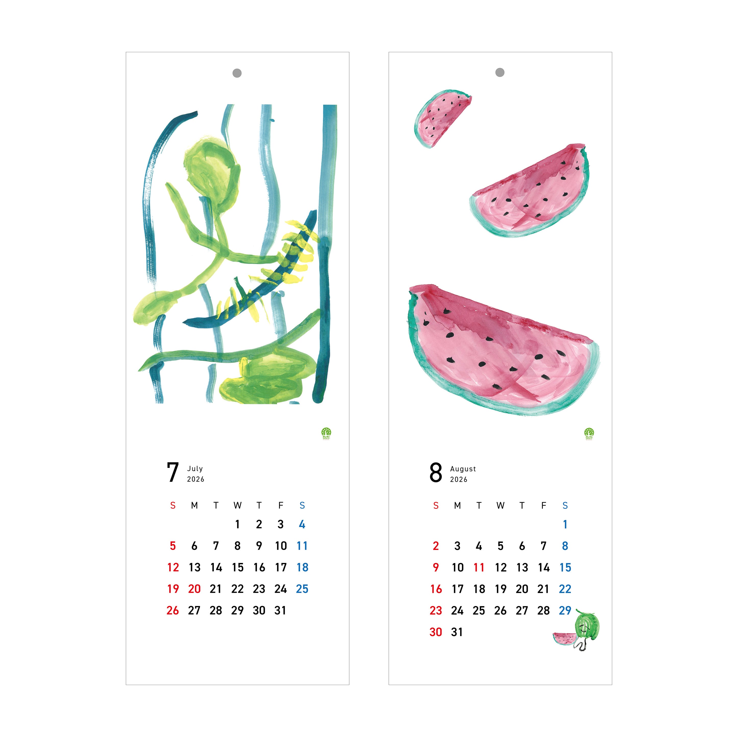 ARTIST CALENDAR 2026 スリムカレンダーA4 | ondo plus