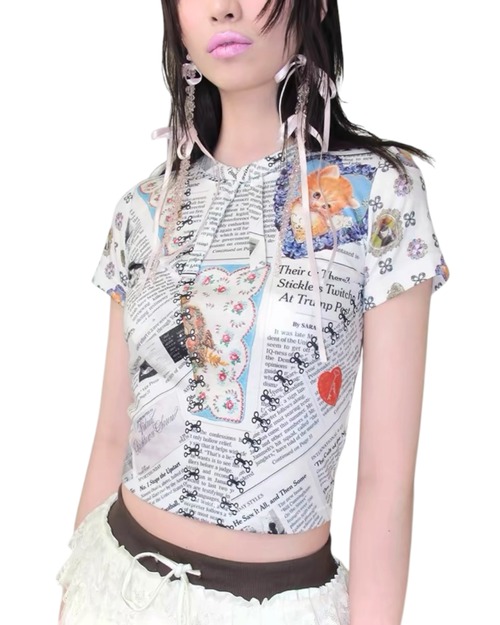 【Vestige】Print Top /010014