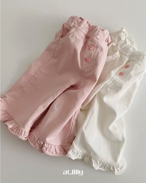 [at.lilly] ◾︎ heartbutton frill wide bottom
