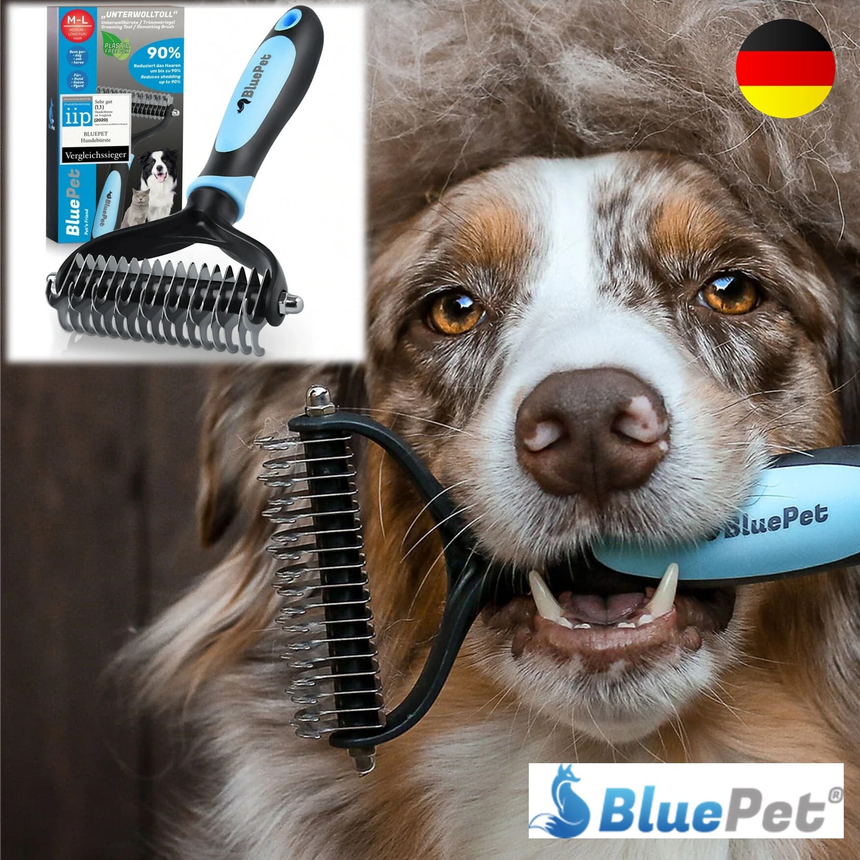 【BluePet】ドイツからやってきたコームブラシ【ブルーペットコームブラシ】「チームごっそり」