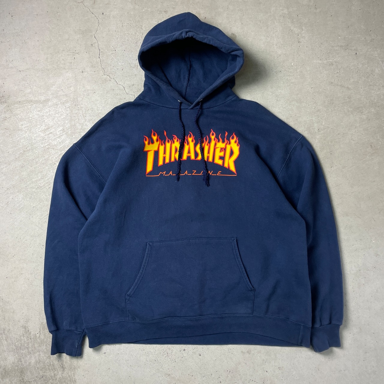 THRASHER スラッシャー フレイムロゴプリント プルオーバーパーカー 