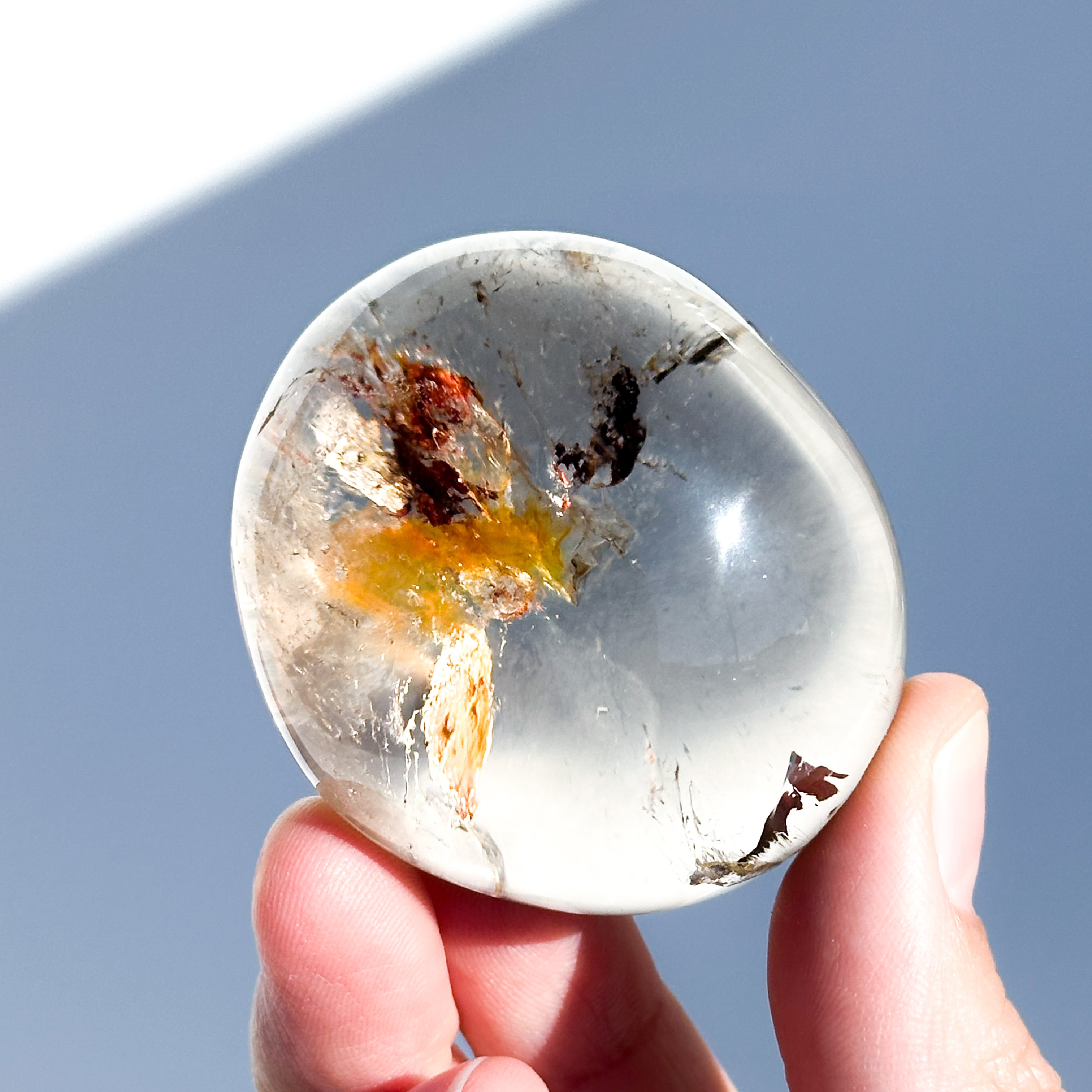 ミナスジェライス産ガーデンクォーツ レンズ24◇Garden Quartz◇天然石・鉱物・パワーストーン