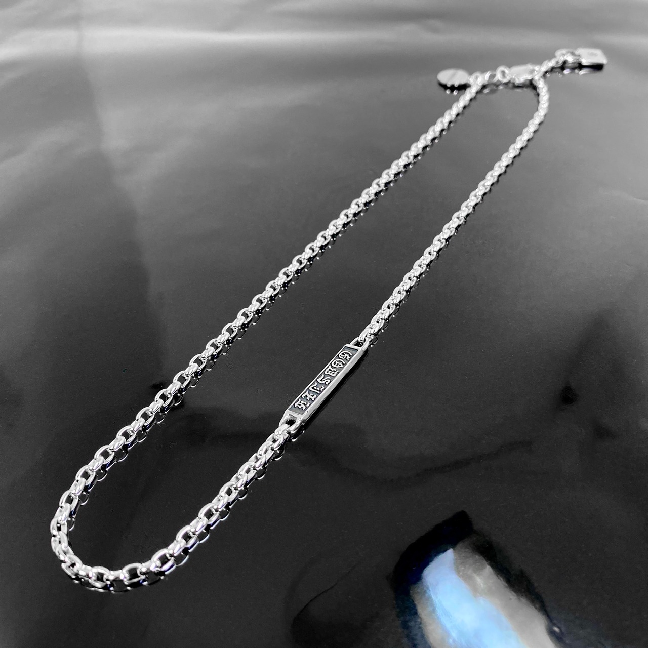 CHAIN NECKLACE #2 with GODSIZE® I.D. TAG 45 / ゴッドサイズ® I.D.タグ#2ネックレスチェーン45