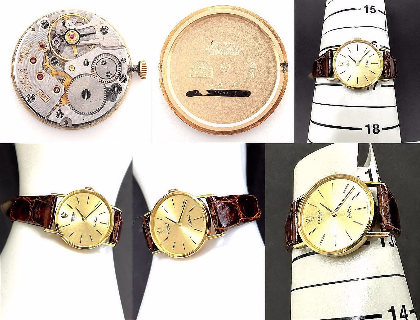 【金無垢】ロレックス　チェリーニ　手巻き　K18 3810 ゴールド 美品 ロレックス チェリーニ K18 金無垢 シャンパンゴールド 手