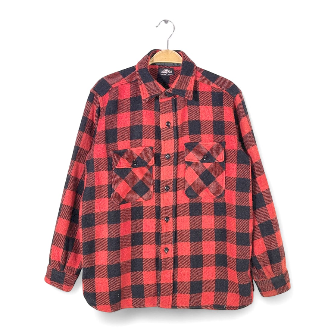 60s キングコール ヴィンテージウールシャツ 赤黒 バッファロー