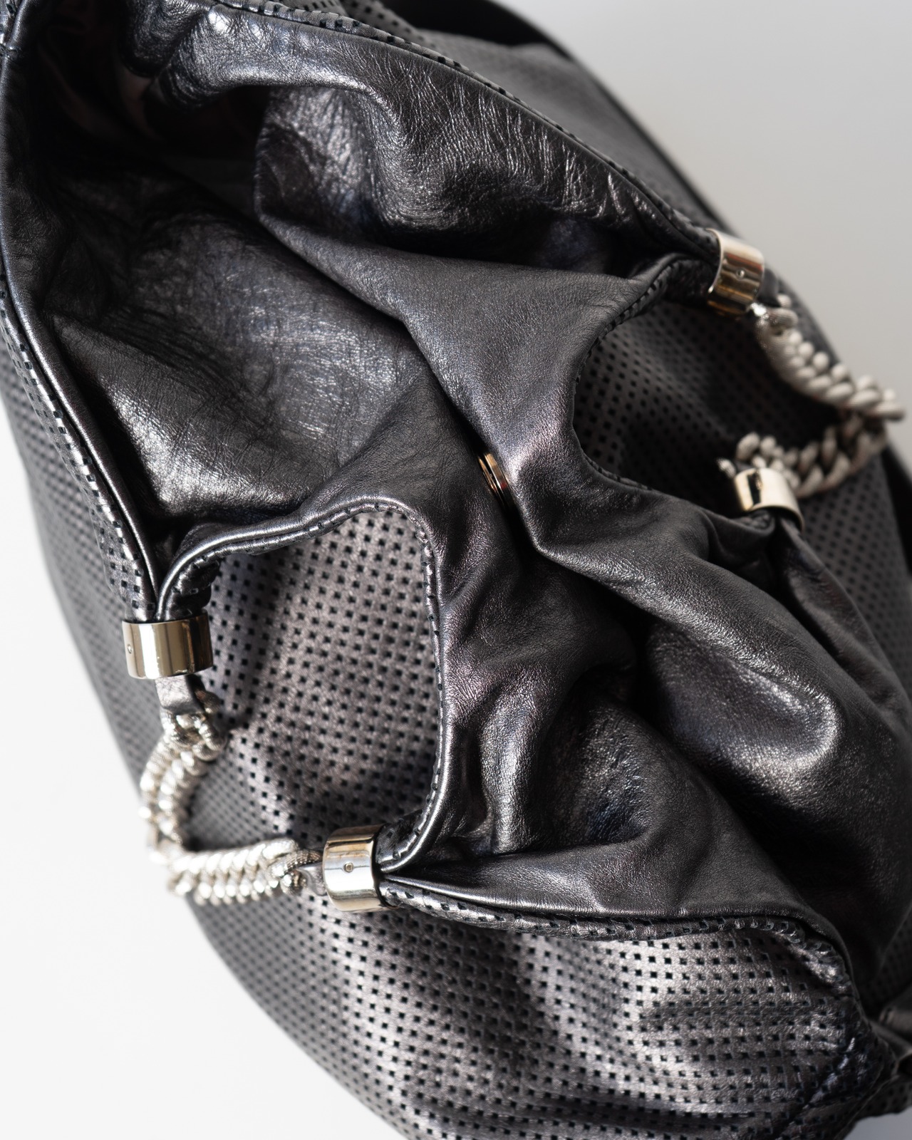 〈CHANEL〉CC Mark Perforated Leather Bag