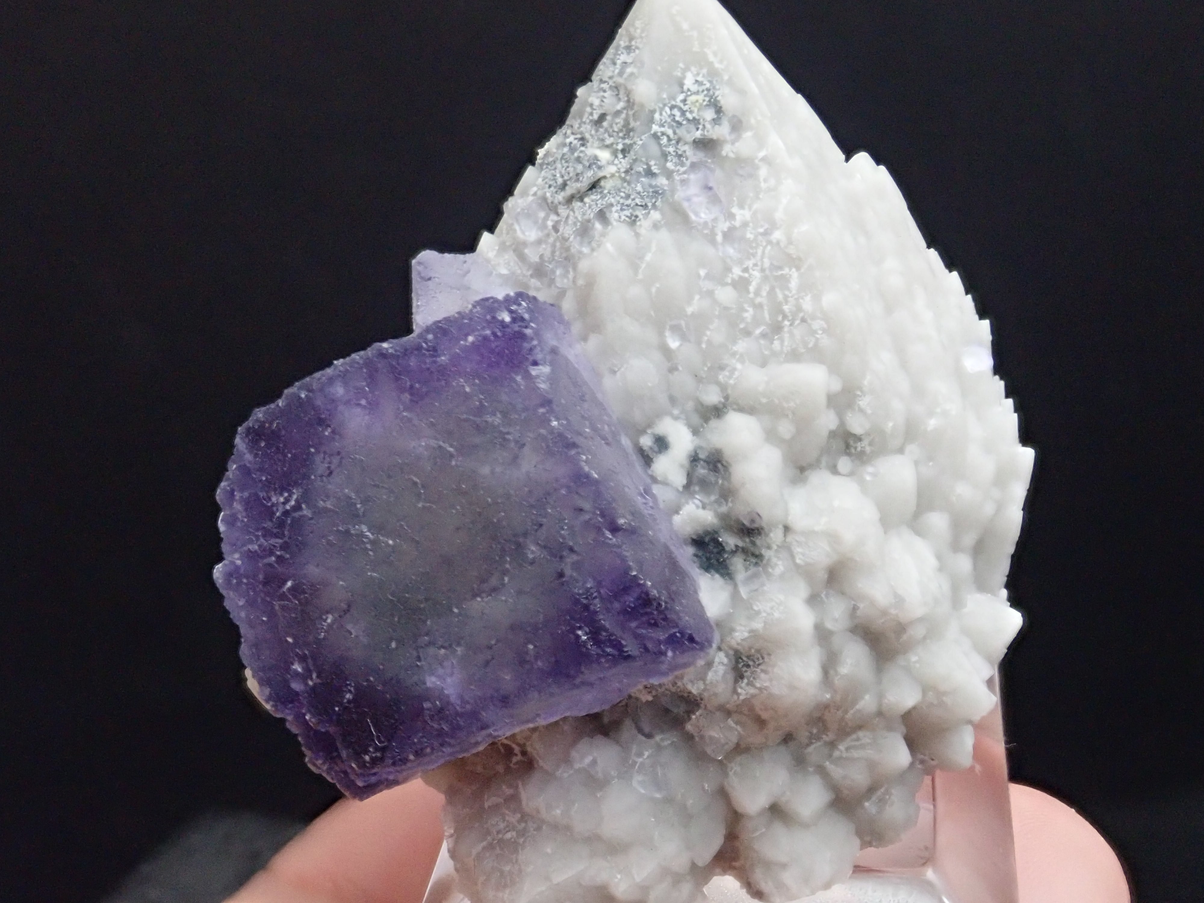 共生美】フローライト＆ミルキークォーツ 蛍石 水晶 原石 標本 | 石処