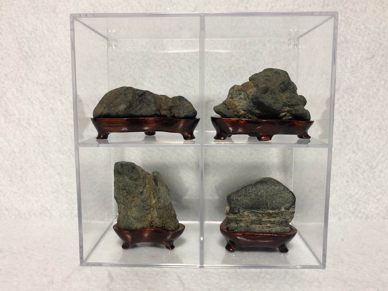 超ミニ水石 ４石セット ケース付  北上川石（全石）②【CST2308-2-24】